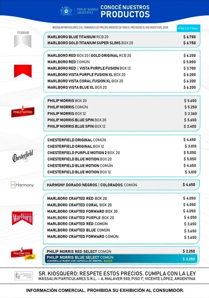 Precios Massalin